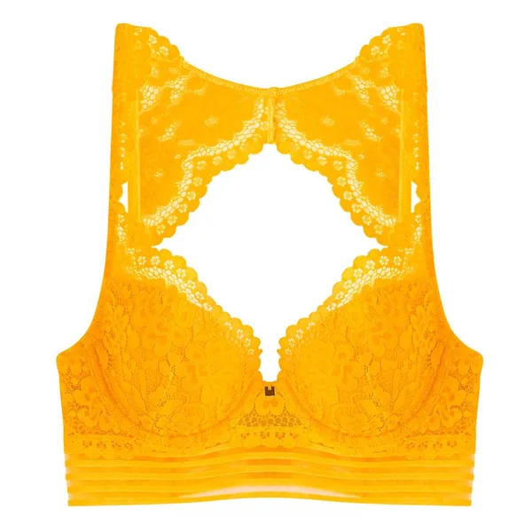 Soutien-gorge ampliforme coque moulée jaune Pétillante Camille Cerf x Pomm Poire