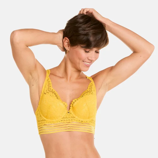 Soutien-gorge ampliforme coque moulée jaune Pétillante Camille Cerf x Pomm Poire
