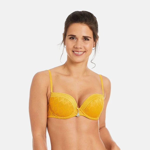 Soutien-gorge ampliforme coque moulée jaune Ruche Pomm Poire