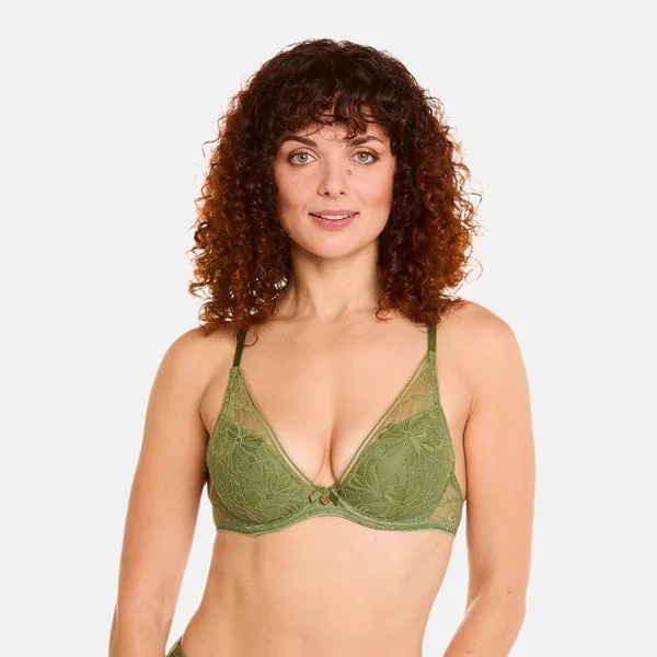 Soutien-gorge ampliforme coque moulée kaki Masque vert Pomm Poire