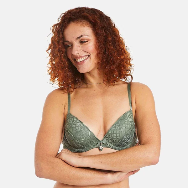 Soutien-gorge ampliforme coque moulée kaki vert Pomm Poire