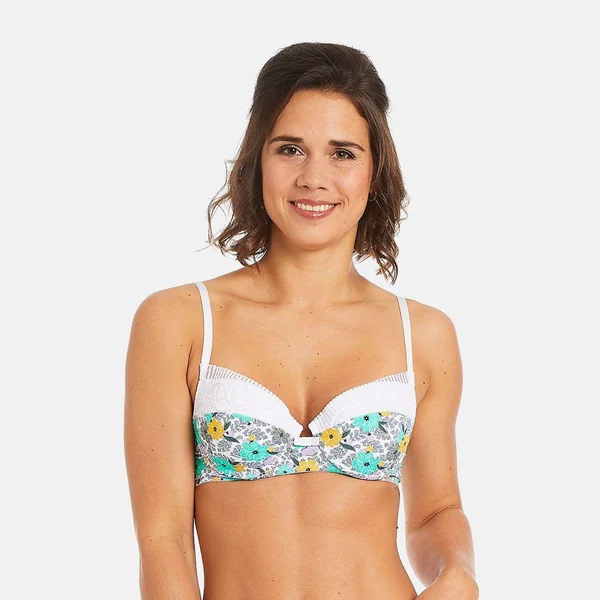 Soutien-gorge ampliforme coque moulée multico blanc Roulotte multicolore Pomm Poire