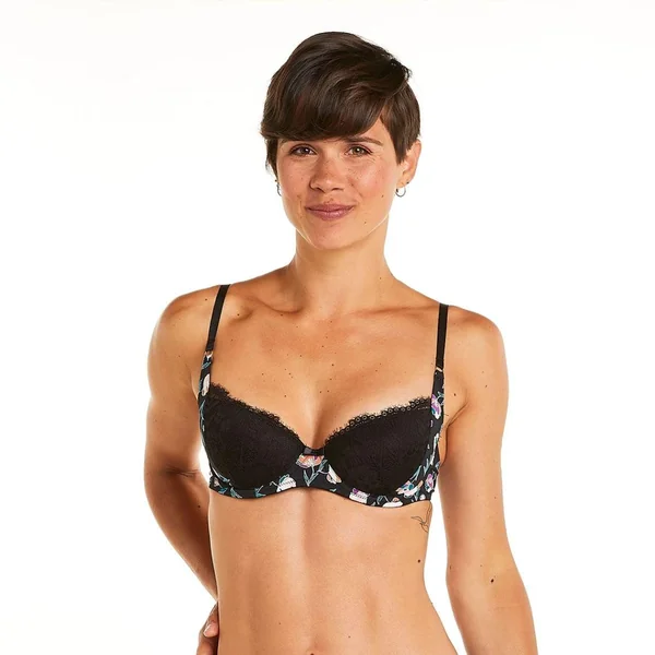 Soutien-gorge ampliforme coque moulée noir Impériale Pomm Poire