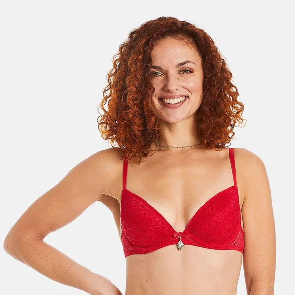 Soutien-gorge ampliforme coque moulée rouge Absinthe Pomm Poire