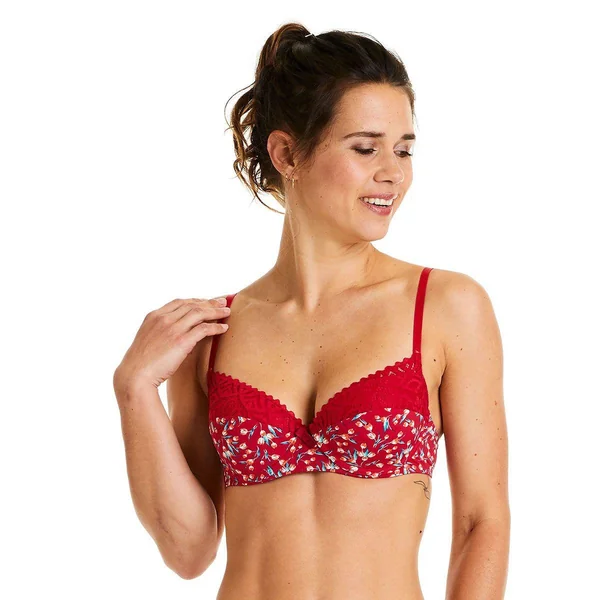 Soutien-gorge ampliforme coque moulée rouge Paprika Pomm Poire