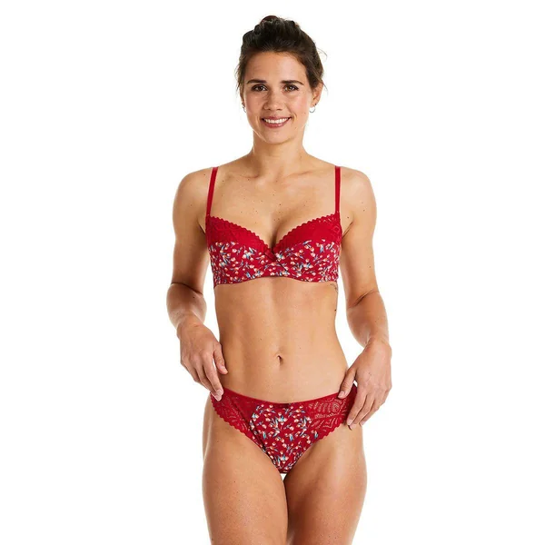 Soutien-gorge ampliforme coque moulée rouge Paprika Pomm Poire