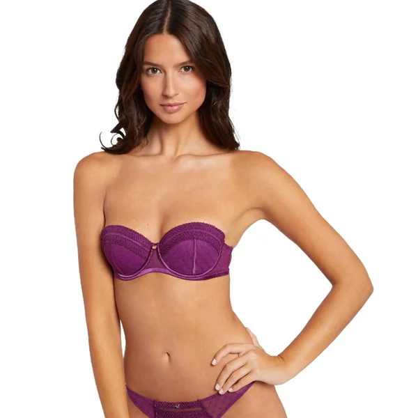 Soutien-gorge ampliforme coques moulées bandeau violet Cléo Morgan Lingerie