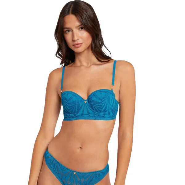 Soutien-gorge ampliforme coques moulées bleu Salomé Morgan Lingerie