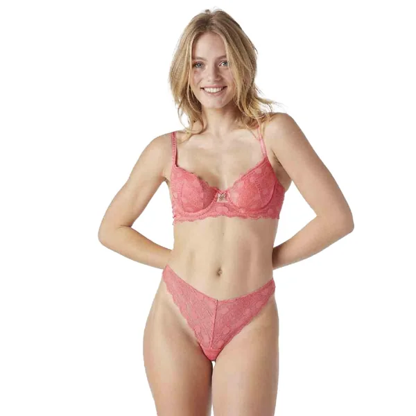 Soutien-gorge ampliforme coques moulées orange Symbole Brigitte Bardot