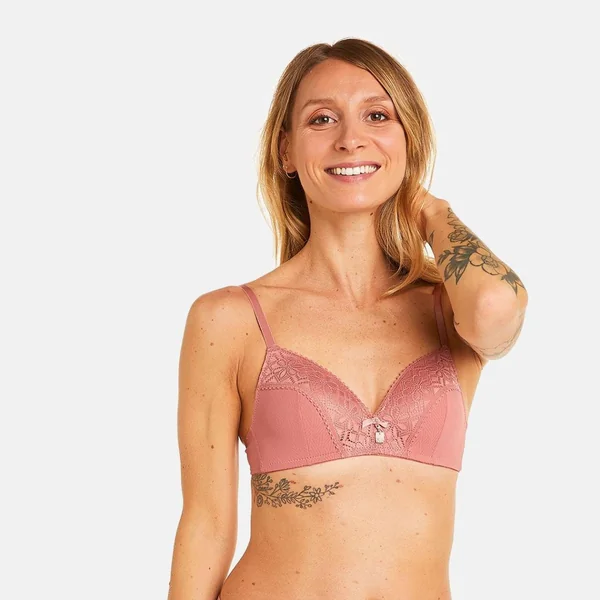 Soutien-gorge ampliforme coques souples terracotta Palanquin marron Pomm Poire