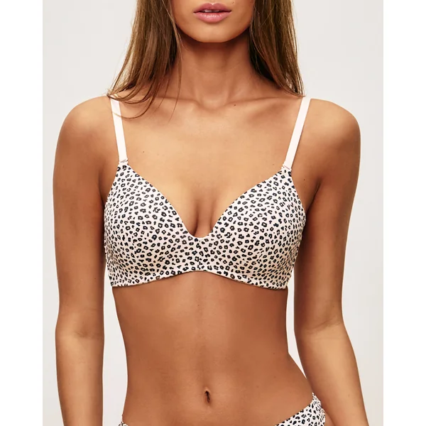 Soutien-gorge ampliforme microfibre léopard