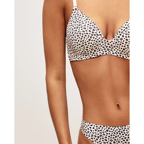 Soutien-gorge ampliforme microfibre léopard