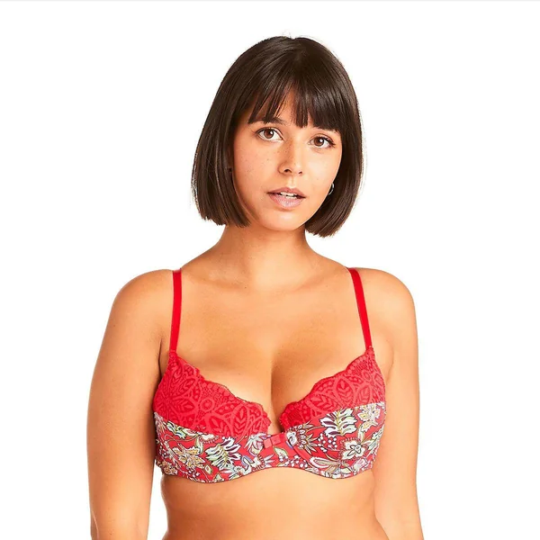 Soutien-gorge ampliforme multico rouge Aria Pomm Poire