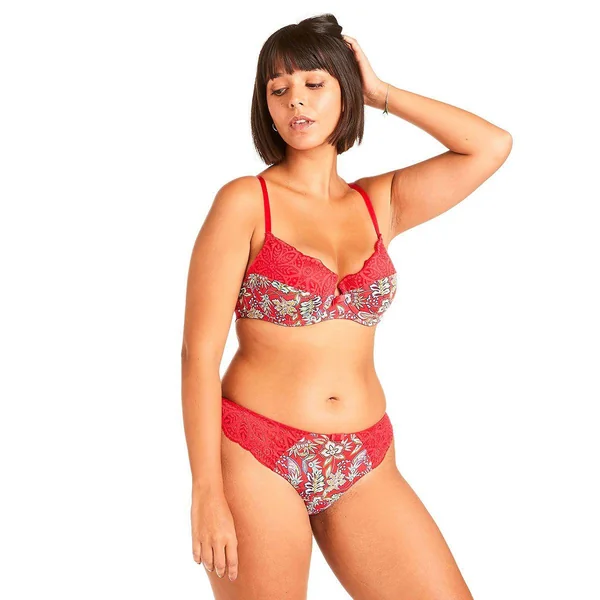 Soutien-gorge ampliforme multico rouge Aria Pomm Poire