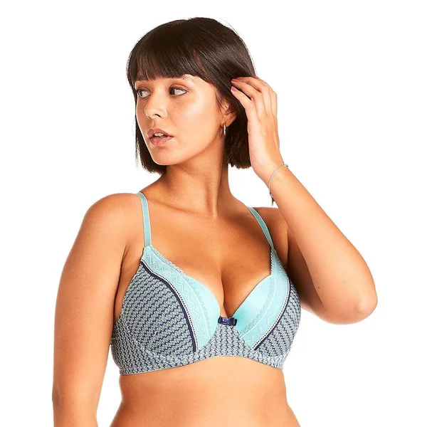 Soutien-gorge ampliforme turquoise Rose bleu Pomm Poire
