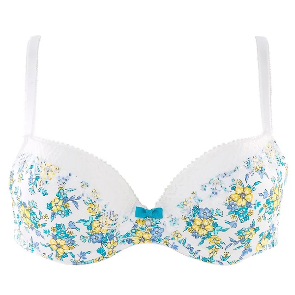 Soutien-gorge ampliforme à coque moulée - Bleu Ivoire/Turquoise Pomm Poire