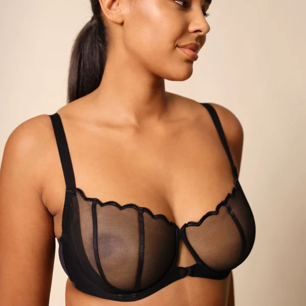 Soutien-gorge balconnet non rembourré noir Gossard