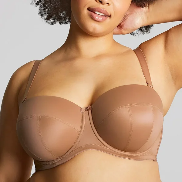 soutien-gorge balconnet Strapless caramel beige Sculptresse