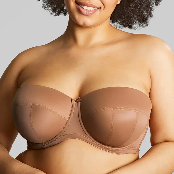 soutien-gorge balconnet Strapless caramel beige Sculptresse