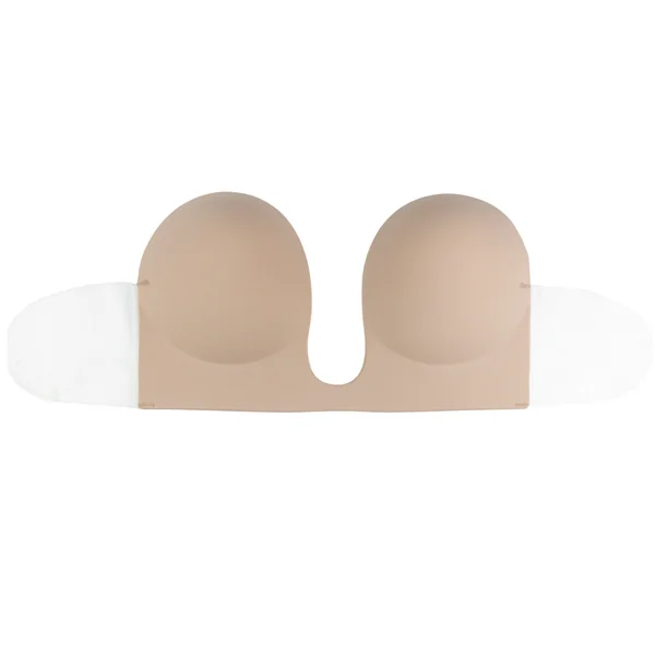 Soutien-gorge bandeau adhésif dos nu et décolleté plongeant Bye Bra Beige Bye Bra