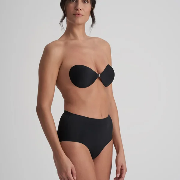 Soutien-gorge bandeau adhésif dos nu noir Bye Bra