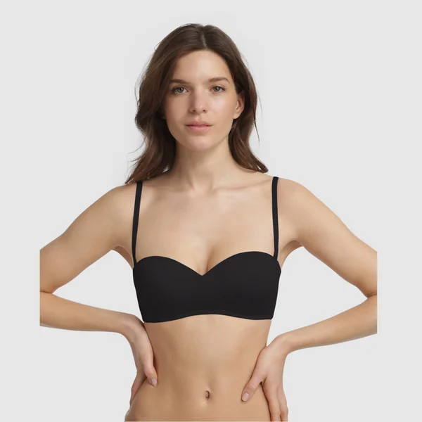 Soutien-gorge bandeau sans armature noir Dim Invisifree