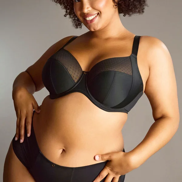 Soutien-gorge bonnets entiers noir Sculptresse