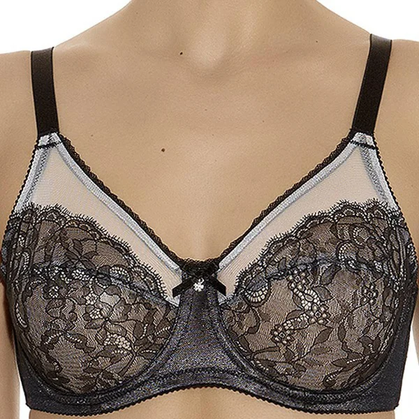 Soutien-gorge bonnets entiers Wacoal RETRO CHIC black noir Wacoal lingerie