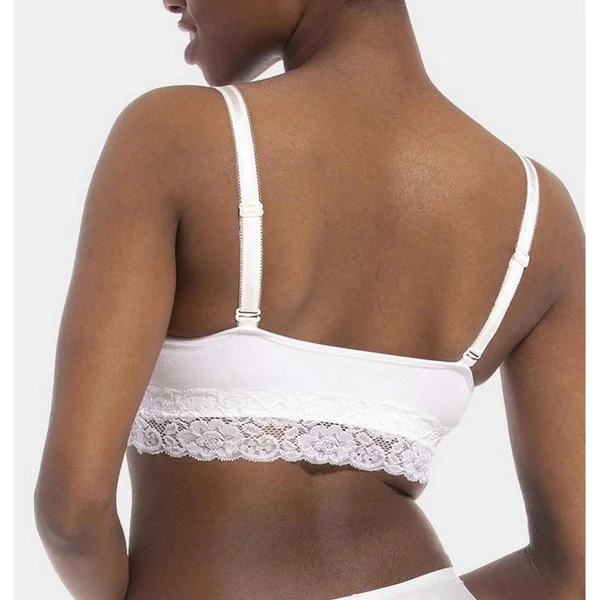 Soutien-gorge Confort bretelles fines dentelle sans armature Blanc Magic Body Fashion