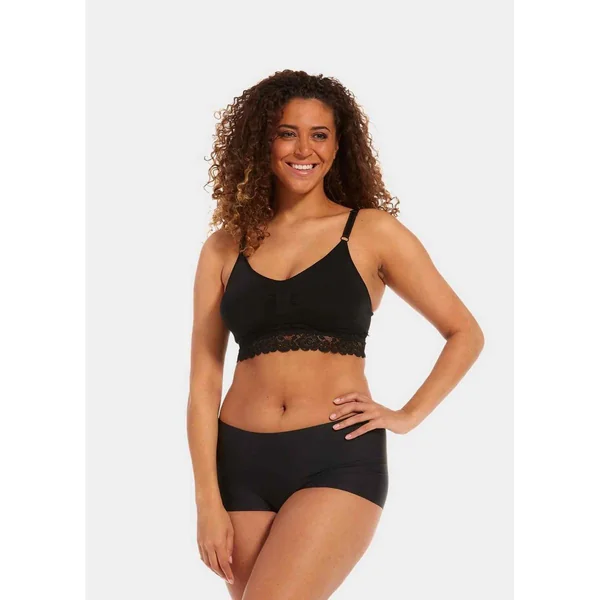 Soutien-gorge Confort bretelles fines dentelle sans armature Noir Magic Body Fashion