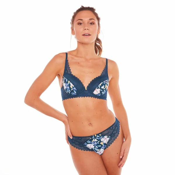 Soutien-gorge coques armatures Pomm'Poire - bleu Pomm Poire