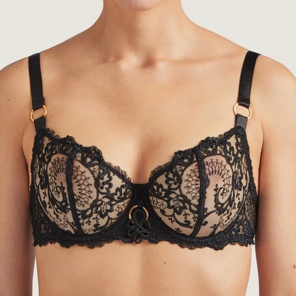 Soutien-gorge corbeille armatures Aubade LA REINE DE LA NUIT noir Aubade