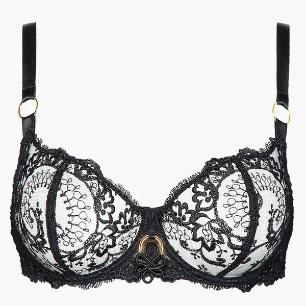 Soutien-gorge corbeille armatures Aubade LA REINE DE LA NUIT noir Aubade