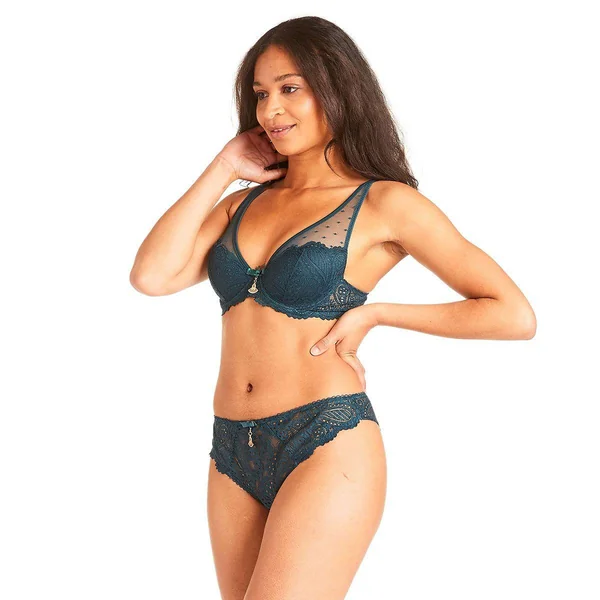 Soutien-gorge corbeille armatures en dentelle Bleu Pomm Poire Pomm Poire