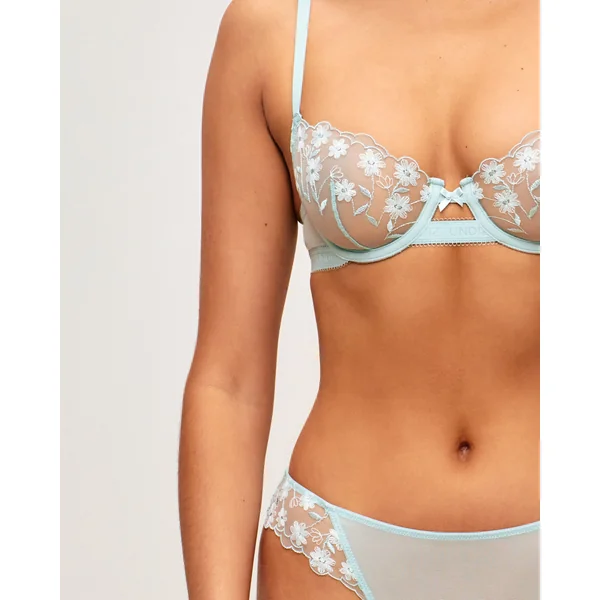 Soutien-gorge corbeille avec broderies florales