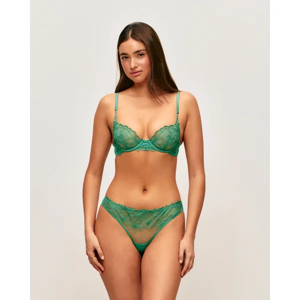 Soutien-gorge corbeille avec broderies florales
