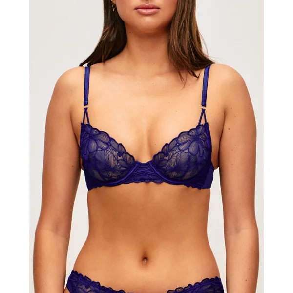 Soutien-gorge corbeille avec broderies florales