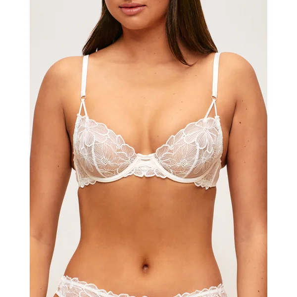 Soutien-gorge corbeille avec broderies florales
