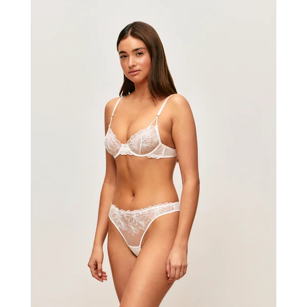 Soutien-gorge corbeille avec broderies florales