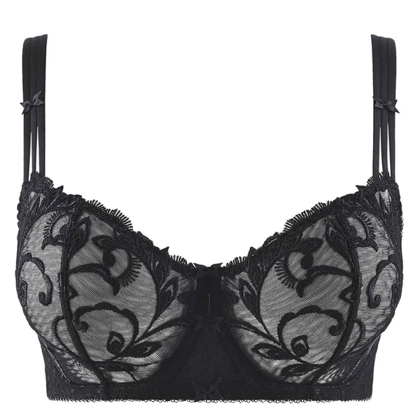 Soutien-gorge corbeille confort armatures Aubade AU BAL DE FLORE Noir Aubade Au Bal de Flore