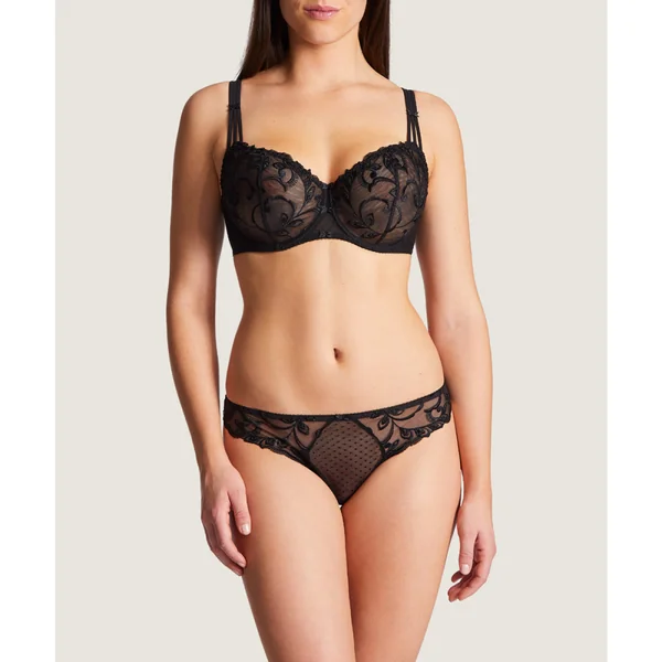 Soutien-gorge corbeille confort armatures Aubade AU BAL DE FLORE Noir Aubade Au Bal de Flore