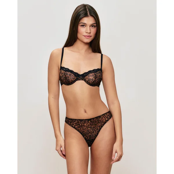 Soutien-gorge corbeille mesh léopard
