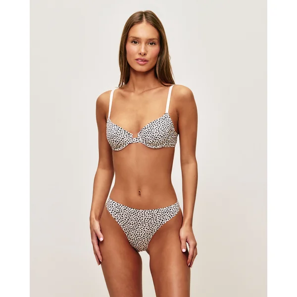 Soutien-gorge corbeille microfibre léopard