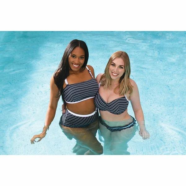 Soutien-gorge de bain balconnet armatures Curvy Kate Maillot SAILOR GIRL bleu rayé Curvy Kate Maillot