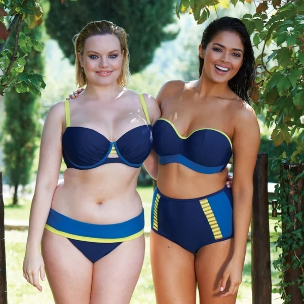 Soutien-gorge de bain corbeille Curvy Kate Maillot MAYA blue mix en nylon Curvy Kate Maillot