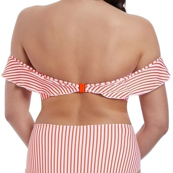 Soutien-gorge de bain épaules dénudées armatures Freya Maillots TOTALLY STRIPE flame Freya Maillots
