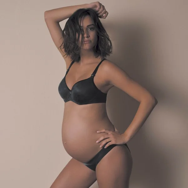 Soutien-gorge de grossesse et d'allaitement armatures - noir Cache Coeur