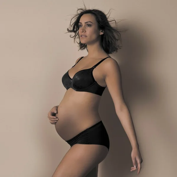 Soutien-gorge de grossesse et d'allaitement armatures - noir Cache Coeur