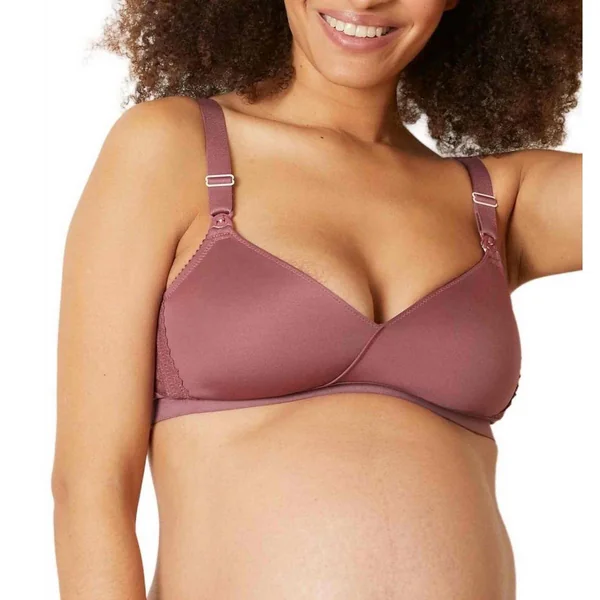 Soutien-gorge de grossesse et d'allaitement sans armatures - Cache Cœur Lingerie - Violet Cache Coeur