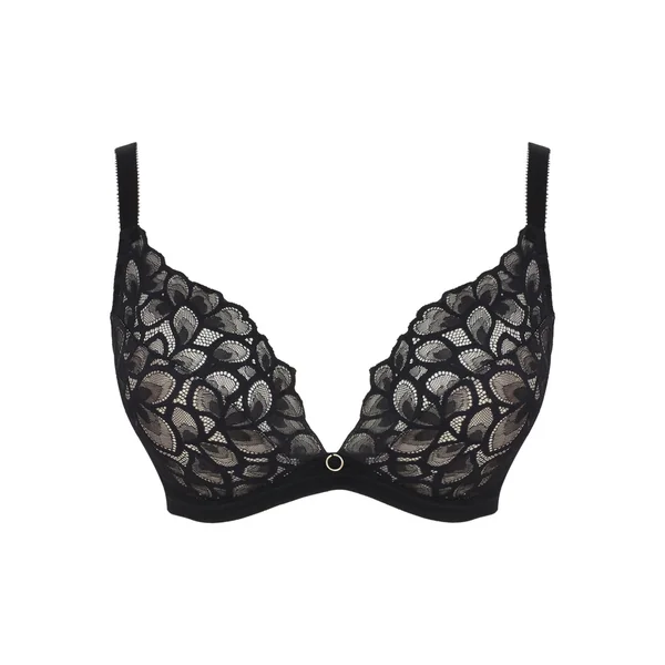 Soutien-Gorge Demi plongeant - Noir Latté Panache Allure